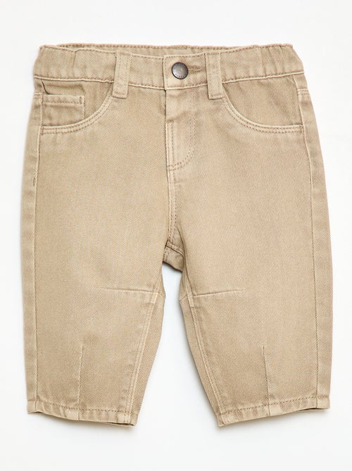 Pantaloni paperbag in twill di cotone - Kiabi