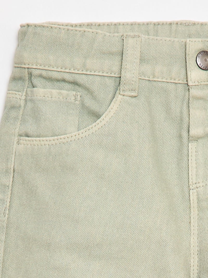 Pantaloni paperbag in twill di cotone Grigio - Kiabi