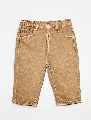 Pantaloni paperbag in twill misura 7/8