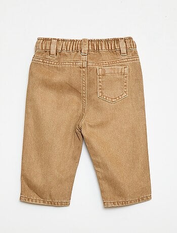 Pantaloni paperbag in twill misura 7/8