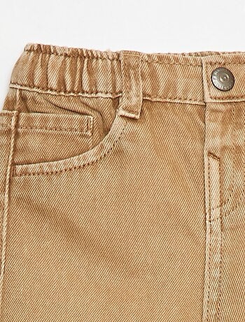 Pantaloni paperbag in twill misura 7/8