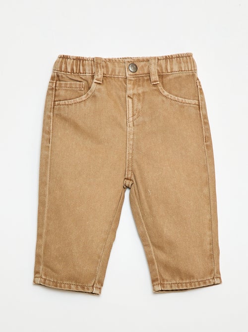 Pantaloni paperbag in twill misura 7/8 - Kiabi