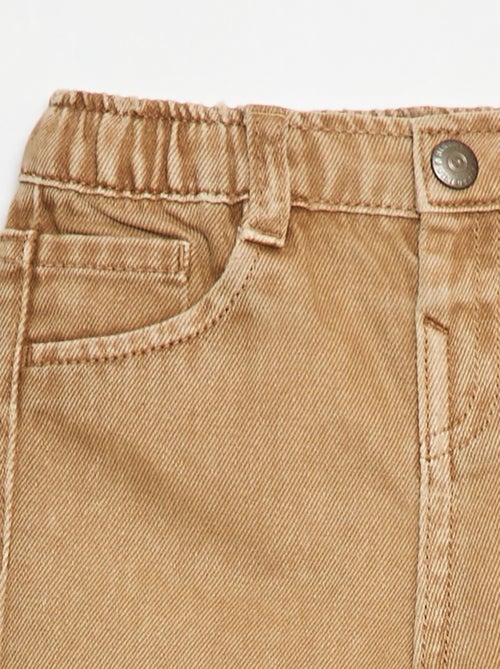 Pantaloni paperbag in twill misura 7/8 - Kiabi