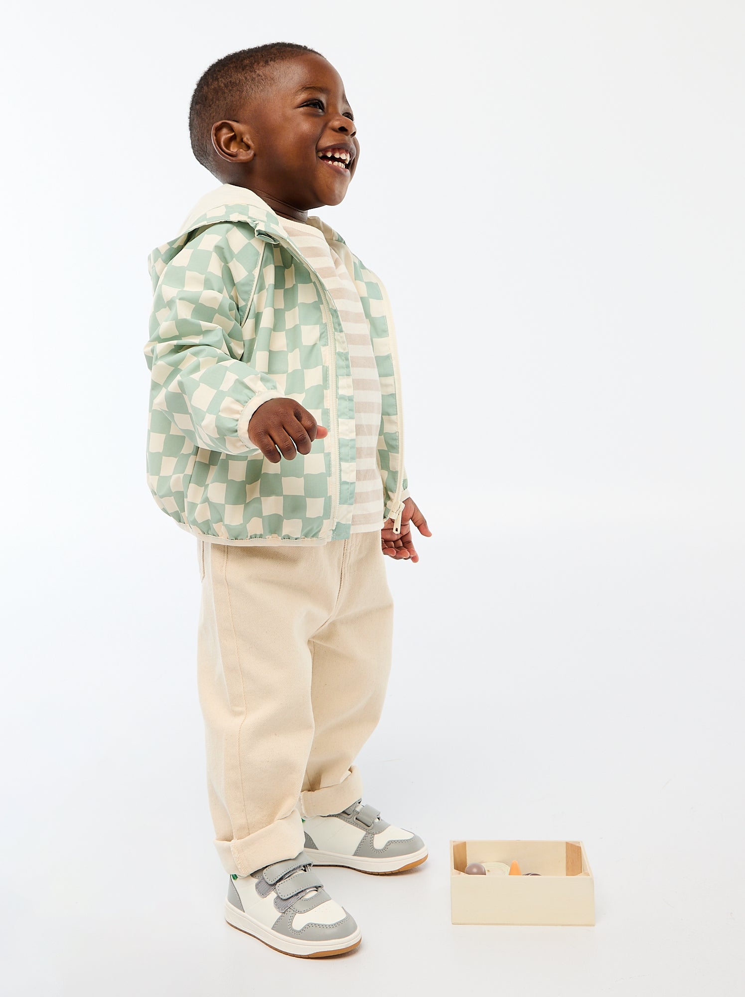 Pantaloni paperbag in twill misura 7/8