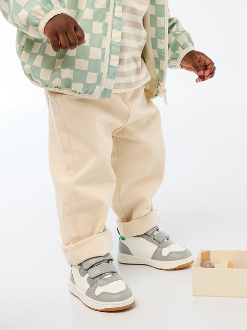 Pantaloni paperbag in twill misura 7/8 - Kiabi