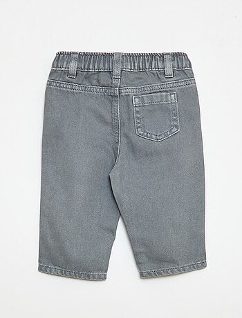 Pantaloni paperbag in twill misura 7/8