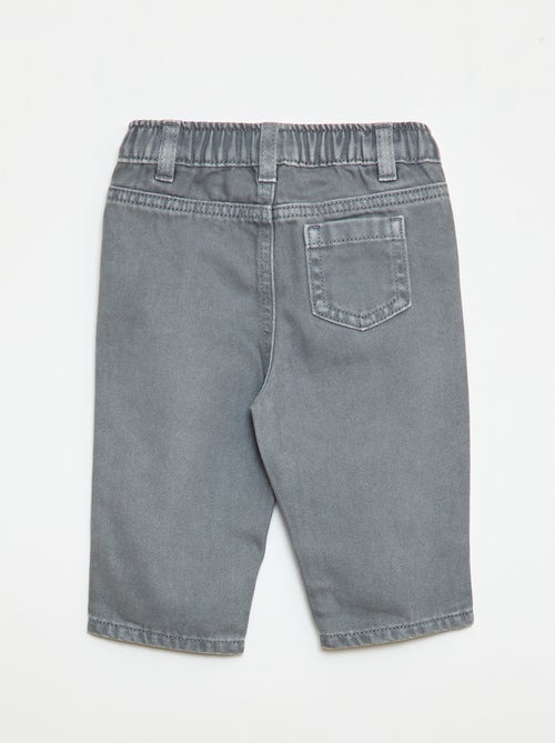 Pantaloni paperbag in twill misura 7/8 - Kiabi