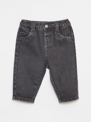 Pantaloni paperbag in twill misura 7/8
