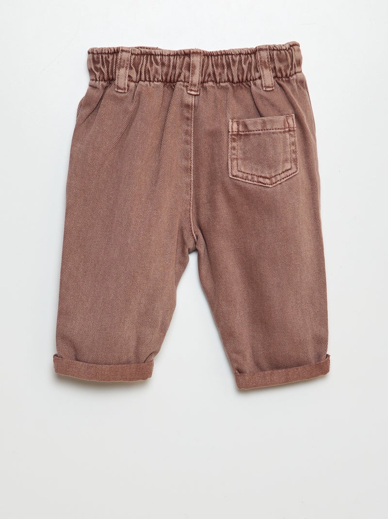 Pantaloni paperbag in twill VIOLA - Kiabi