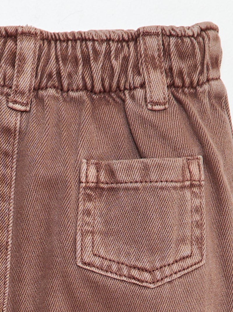 Pantaloni paperbag in twill VIOLA - Kiabi