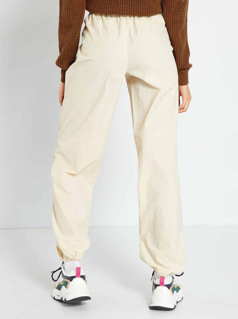 Pantaloni parachute in nylon BEIGE - Kiabi