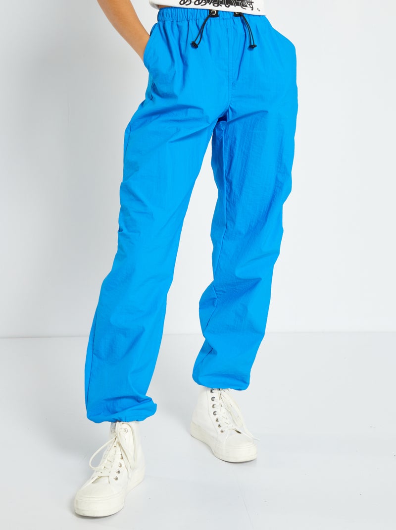 Pantaloni parachute in nylon BLU - Kiabi