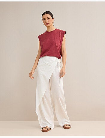 Pantaloni pareo di lino, mo fashion
