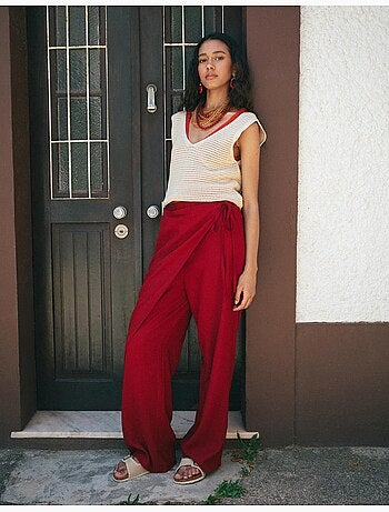 Pantaloni pareo di lino, mo fashion