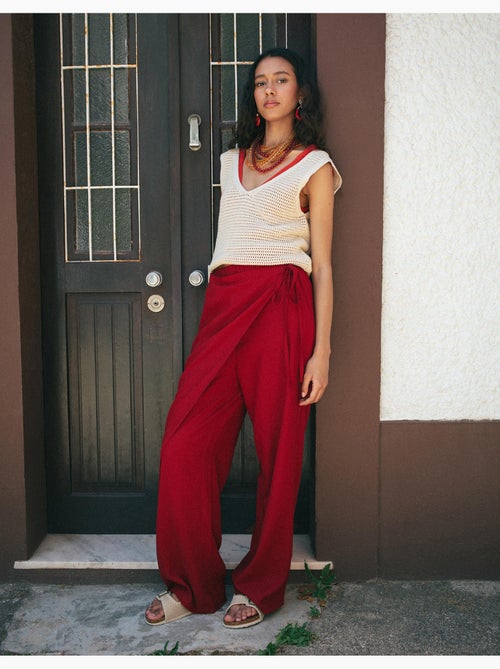 Pantaloni pareo di lino, mo fashion - Kiabi