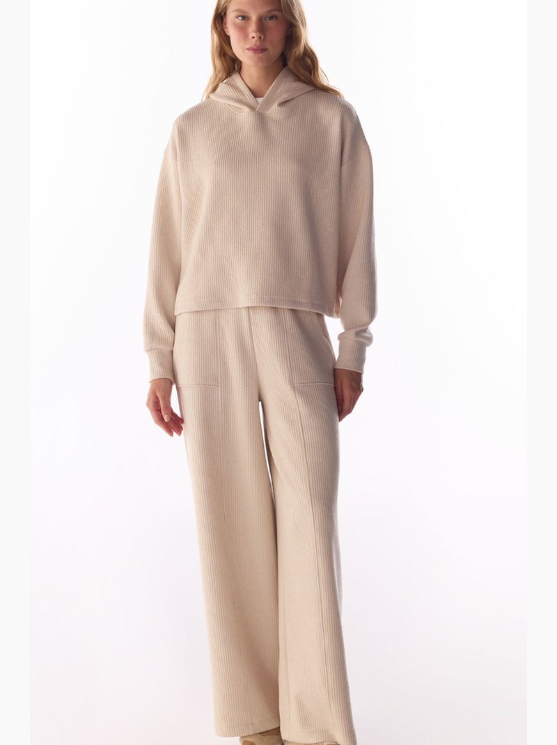 Pantaloni pastello a coste con dettaglio cucitura penti Beige argilla - Kiabi