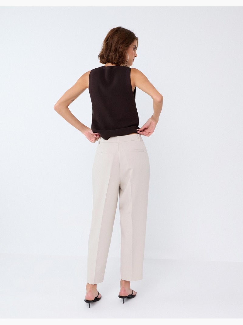 Pantaloni piegati, mo fashion Beige - Kiabi