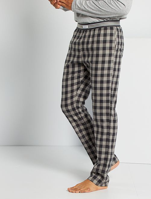 Pantaloni pigiama a quadri - GRIGIO - Kiabi - 12.00€