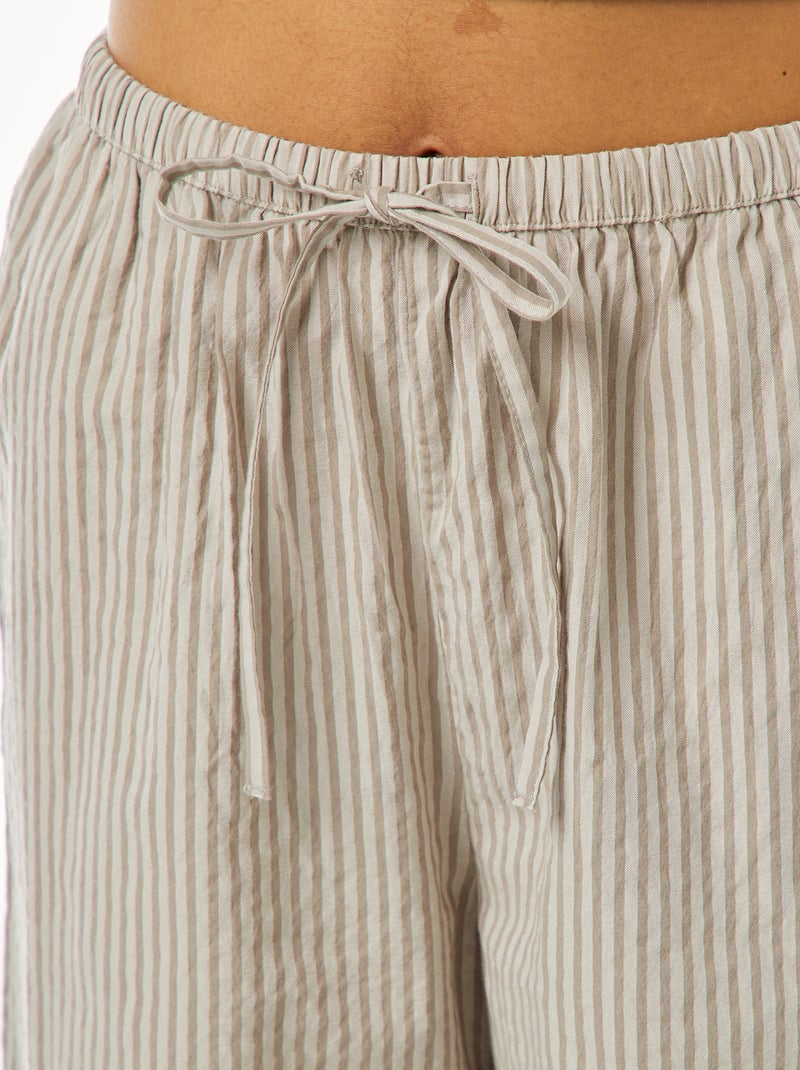 Pantaloni pigiama a righe Beige - Kiabi