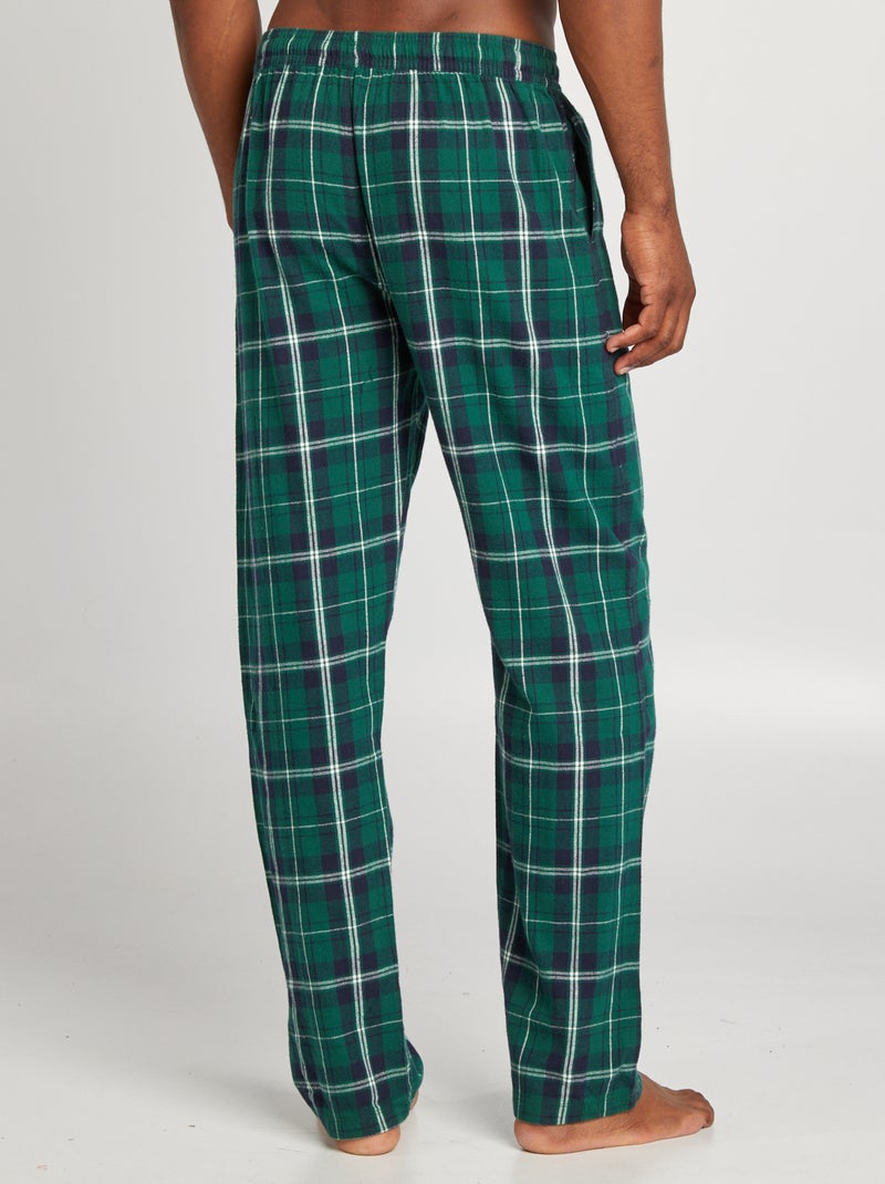 Pantaloni pigiama in flanella VERDE - Kiabi