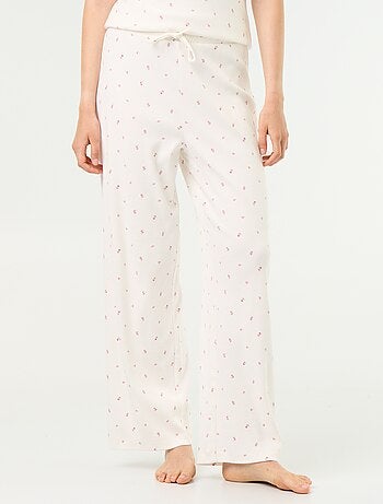 Pantaloni pigiama in maglia a costine