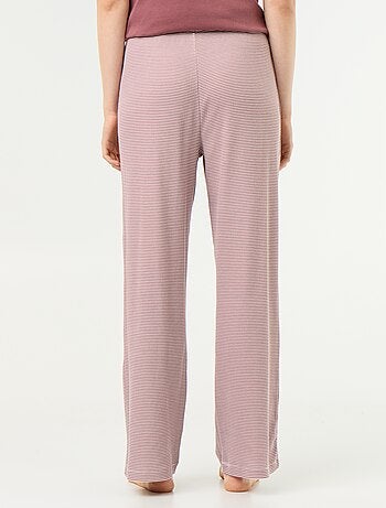 Pantaloni pigiama in maglia a costine