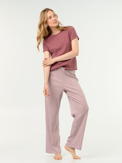Pantaloni pigiama in maglia a costine - Kiabi Pantaloni pigiama in maglia a costine - Kiabi