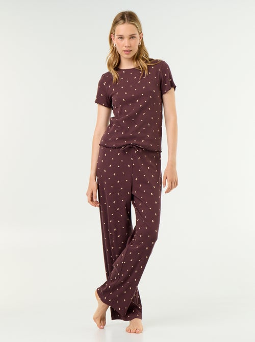 Pantaloni pigiama in maglia a costine - Kiabi