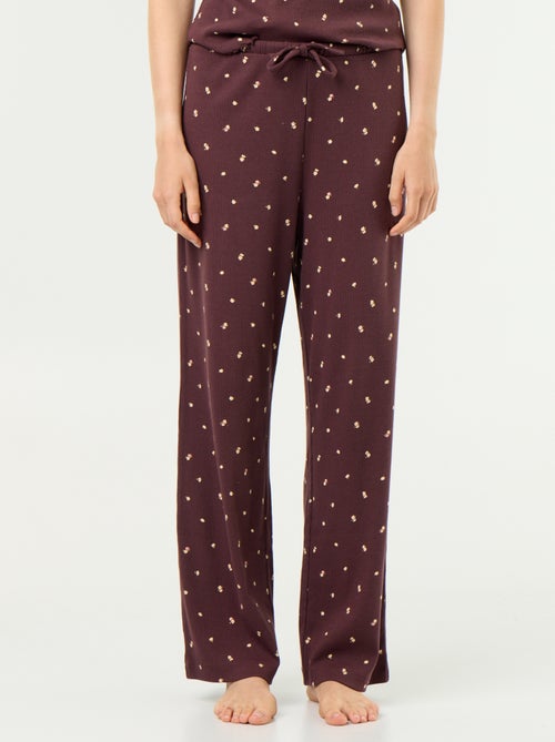 Pantaloni pigiama in maglia a costine - Kiabi