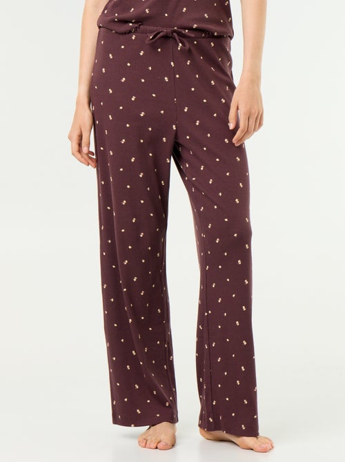 Pantaloni pigiama in maglia a costine - Kiabi