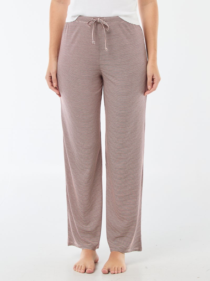 Pantaloni pigiama in maglia stretch Rosso - Kiabi