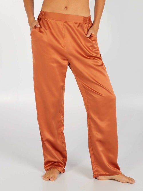 Pantaloni pigiama in raso 'Sans Complexe' - Kiabi