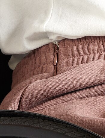 Pantaloni pigiama in tessuto felpato