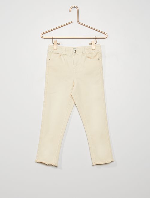 Pantaloni pinocchietto in jeans skinny - BEIGE - Kiabi - 8.00€