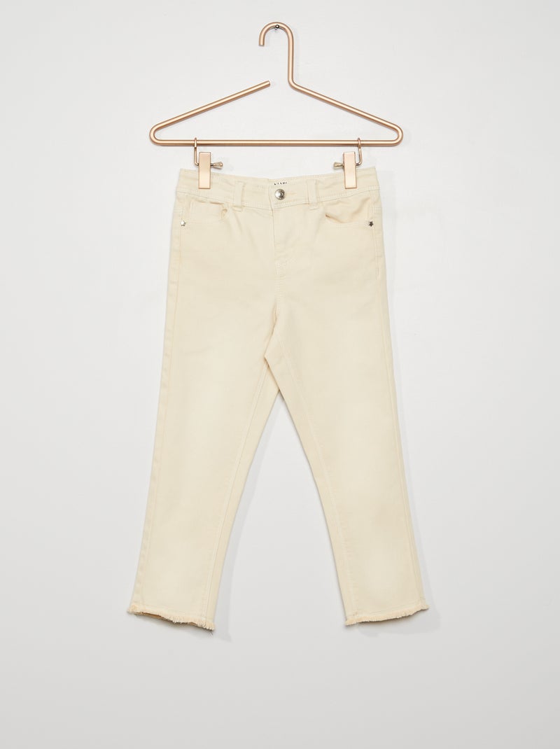 Pantaloni pinocchietto in jeans skinny BEIGE - Kiabi