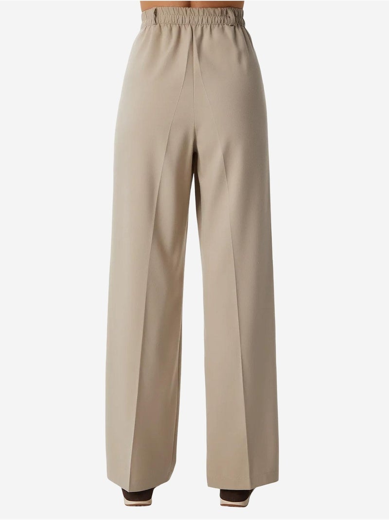 Pantaloni plissettati a gamba dritta istanbul Beige argilla - Kiabi