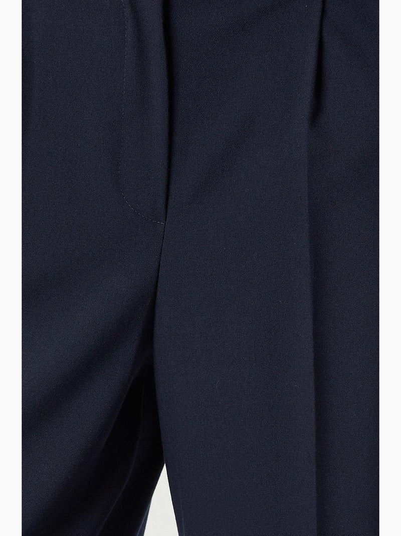 Pantaloni plissettati a gamba dritta istanbul Blu marino - Kiabi