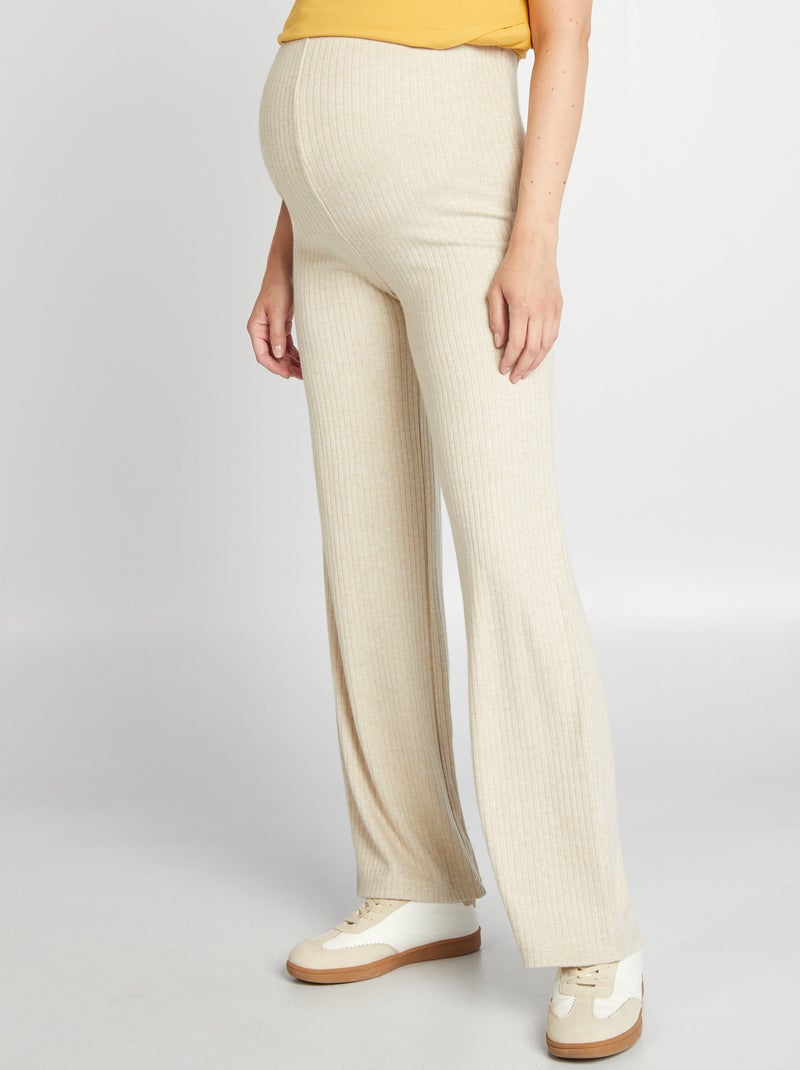 Pantaloni premaman a coste BEIGE - Kiabi