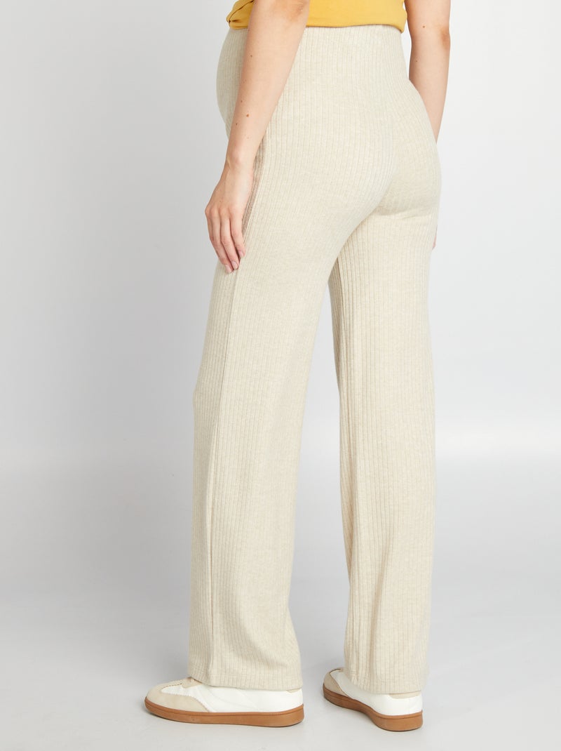 Pantaloni premaman a coste BEIGE - Kiabi