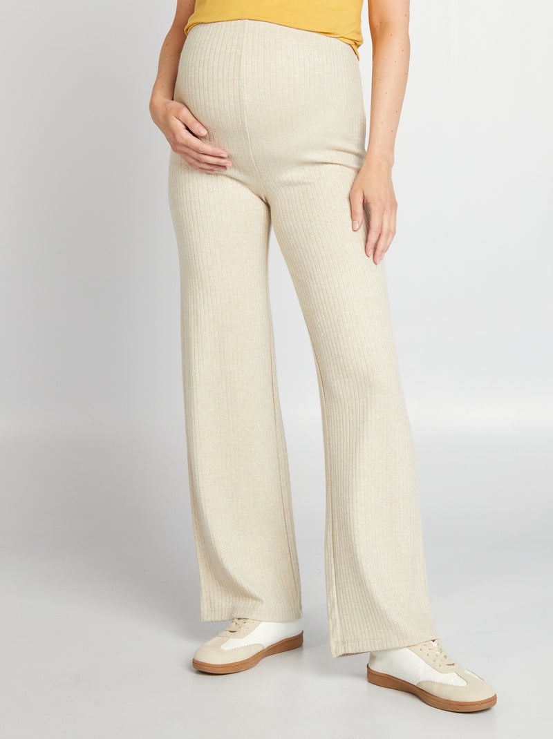 Pantaloni premaman a coste BEIGE - Kiabi
