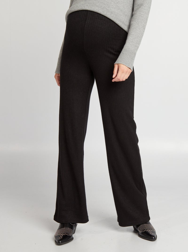 Pantaloni premaman a coste nero - Kiabi