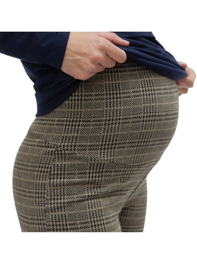 Pantaloni Premaman a Quadri Mamalicious Grigio argentato - Kiabi