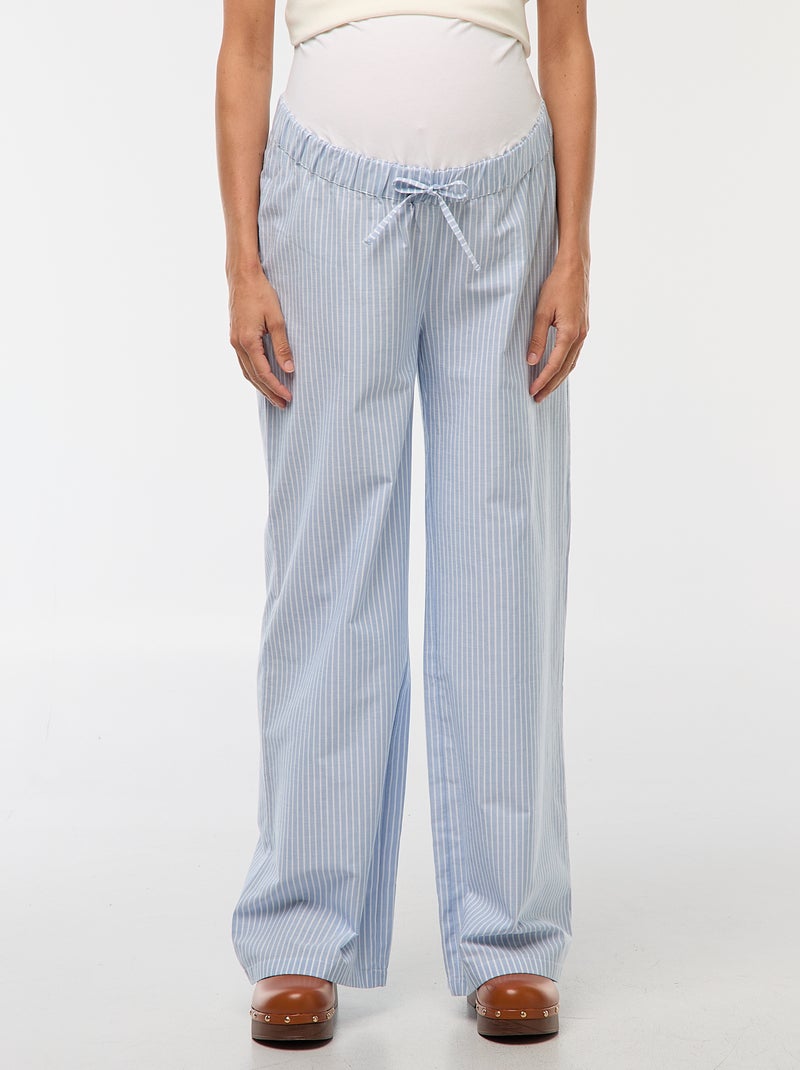 Pantaloni premaman a righe Blu - Kiabi