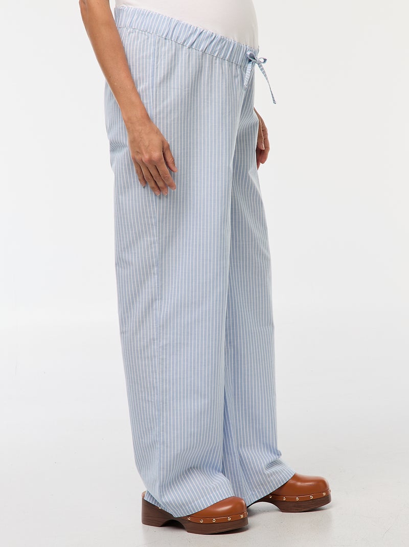 Pantaloni premaman a righe Blu - Kiabi
