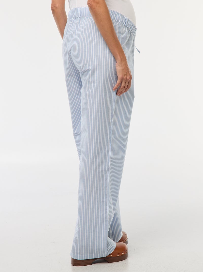 Pantaloni premaman a righe Blu - Kiabi