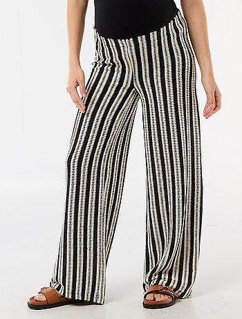 Pantaloni premaman a righe in maglia