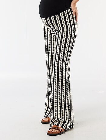 Pantaloni premaman a righe in maglia