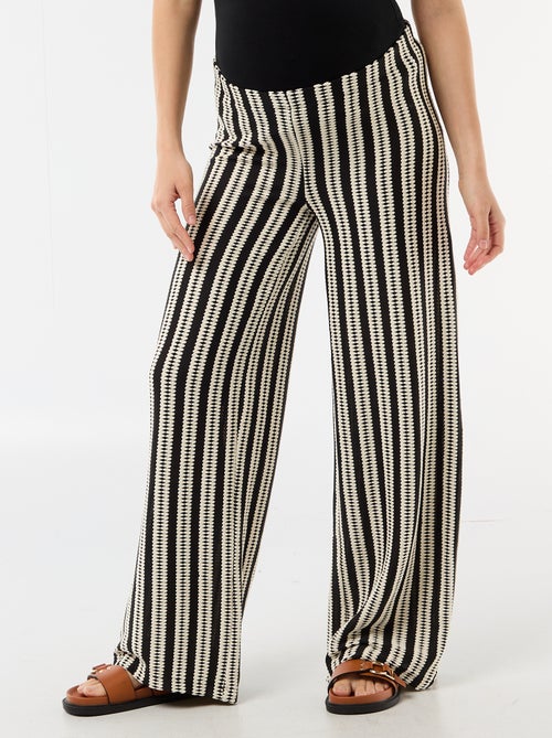 Pantaloni premaman a righe in maglia - Kiabi