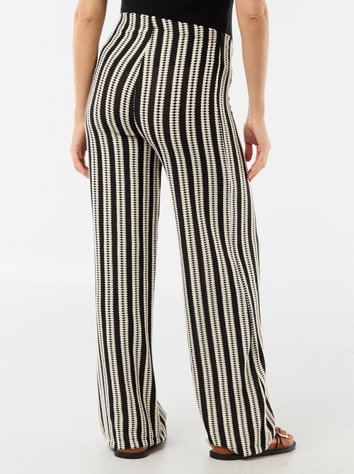 Pantaloni premaman a righe in maglia - Kiabi