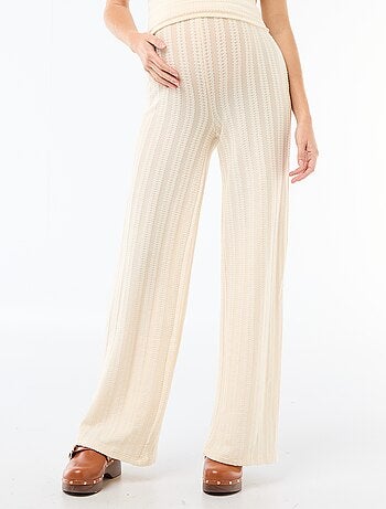 Pantaloni premaman a righe in maglia